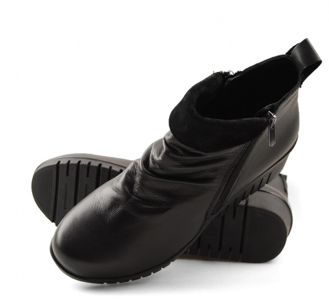 Comfortabel 962319 czarne skórzane botki Comfortabel 962319 czarne skórzane botki