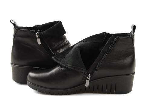 Comfortabel 962319 czarne skórzane botki Comfortabel 962319 czarne skórzane botki
