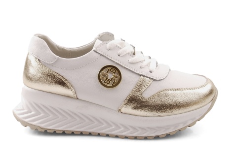 Filippo DP3547 biało-złote skórzane półbuty Filippo DP3547 biało-złote skórzane półbuty