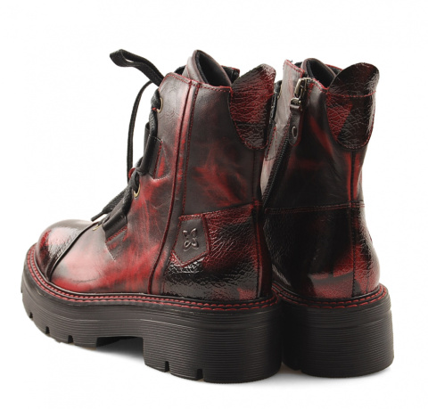 Maciejka 05215 bordowe skórzane trapery Maciejka 05215 bordowe skórzane trapery