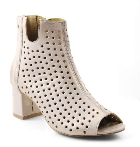 Maciejka 05420 beżowo-złote skórzane botki Maciejka 05420 beżowo-złote skórzane botki