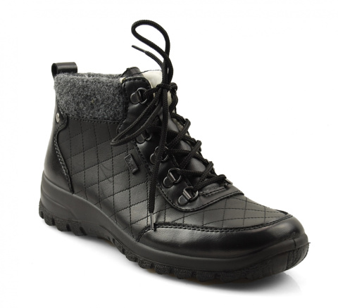 Rieker L7148-00 czarne skórzane botki