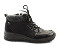 Rieker L7148-00 czarne skórzane botki