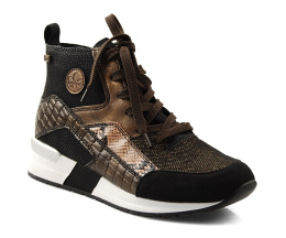 Rieker N7610-00 czarno-złote sneakersy