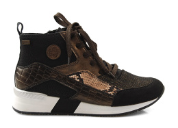 Rieker N7610-00 czarno-złote sneakersy