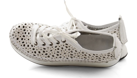 T.Sokolski W22-333 białe skórzane półbuty