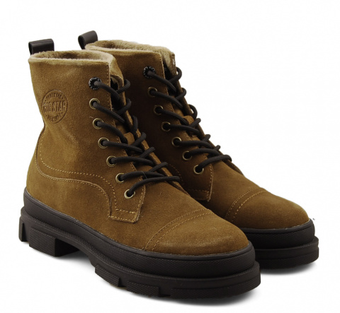 Big Star KK274524 brązowe skórzane trapery Big Star KK274524 brązowe skórzane trapery