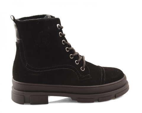 Big Star KK274525 czarne skórzane trapery Big Star KK274525 czarne skórzane trapery