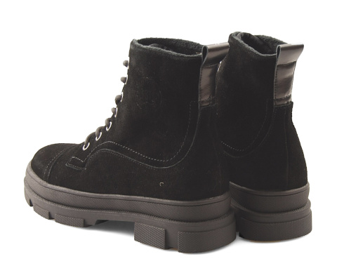 Big Star KK274525 czarne skórzane trapery Big Star KK274525 czarne skórzane trapery