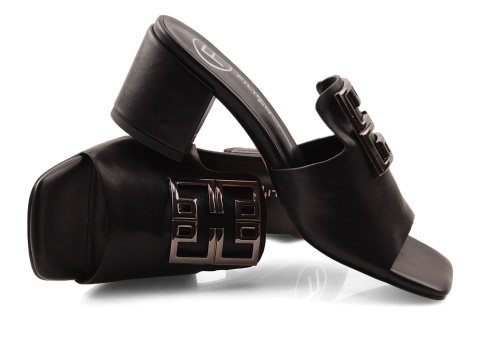Filippo DK3731 czarne skórzane klapki Filippo DK3731 czarne skórzane klapki