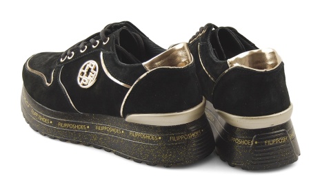 Filippo DP3558 czarne skórzane sneakersy Filippo DP3558 czarne skórzane sneakersy