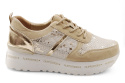 Filippo DP3691 beżowe skórzane sneakersy