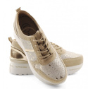 Filippo DP3691 beżowe skórzane sneakersy