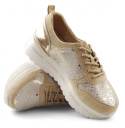 Filippo DP3691 beżowe skórzane sneakersy