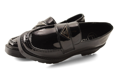 Filippo DP3930 czarne skórzane półbuty Filippo DP3930 czarne skórzane półbuty