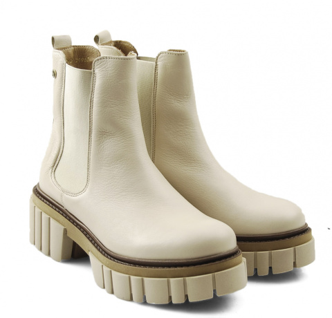 Maciejka 05312 beżowe skórzane botki Maciejka 05312 beżowe skórzane botki