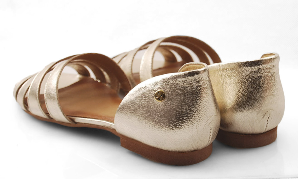 Maciejka 05521 złote skórzane sandały