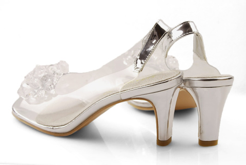 Sabatina 1014-B srebrne transparentne sandały Sabatina 1014-B srebrne transparentne sandały