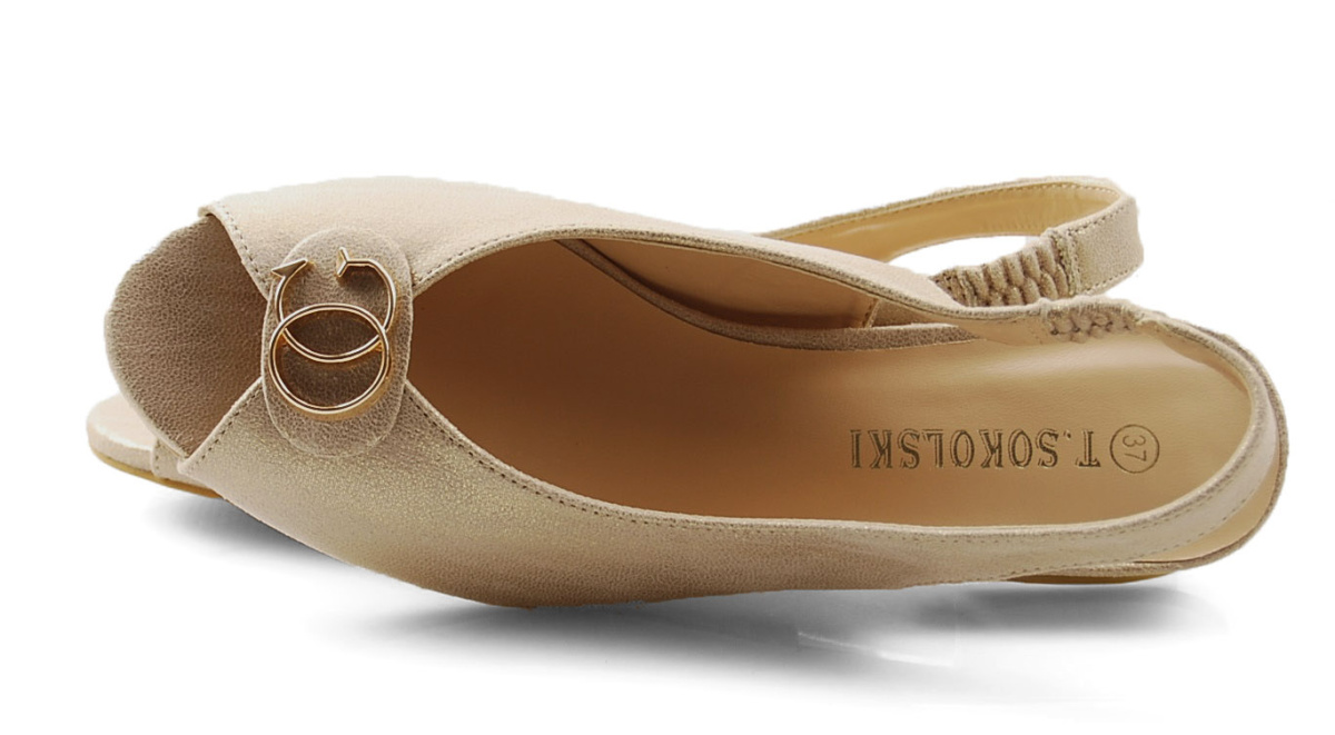 T.Sokolski L22-04 złote sandały