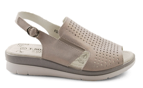 T.Sokolski L22-158 srebrne skórzane sandały T.Sokolski L22-158 srebrne skórzane sandały