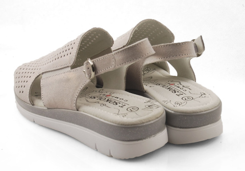 T.Sokolski L22-158 srebrne skórzane sandały T.Sokolski L22-158 srebrne skórzane sandały