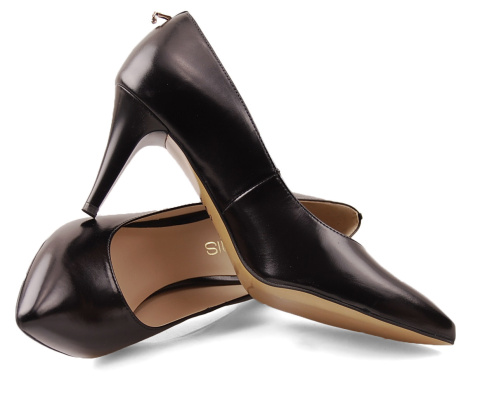 Anis 4425 czarne skórzane szpilki