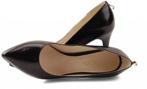 Anis 4425 czarne skórzane szpilki