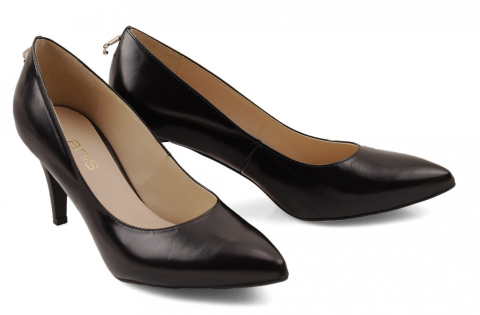 Anis 4425 czarne skórzane szpilki