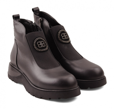 Boccato 034.1335 czarne skórzane botki Boccato 034.1335 czarne skórzane botki