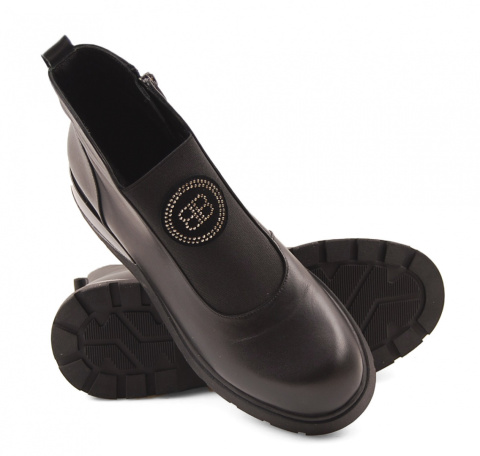 Boccato 034.1335 czarne skórzane botki Boccato 034.1335 czarne skórzane botki