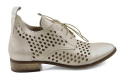 Dwunasty Shoes 801 złote skórzane botki