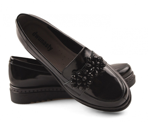 Dwunasty Shoes 923 czarne skórzane półbuty Dwunasty Shoes 923 czarne skórzane półbuty