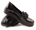 Dwunasty Shoes 923 czarne skórzane półbuty
