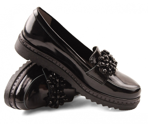 Dwunasty Shoes 923 czarne skórzane półbuty Dwunasty Shoes 923 czarne skórzane półbuty