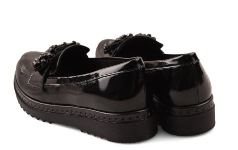 Dwunasty Shoes 923 czarne skórzane półbuty Dwunasty Shoes 923 czarne skórzane półbuty