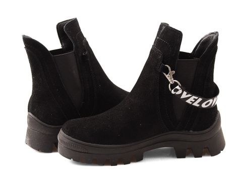 Filippo DBT3927 czarne skórzane botki