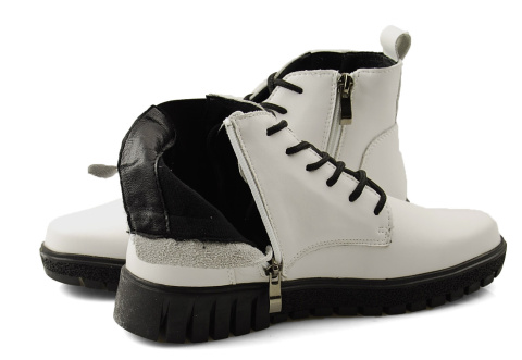 Filippo DBT3946 białe skórzane botki Filippo DBT3946 białe skórzane botki