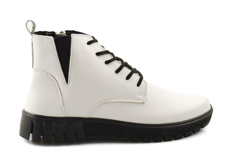 Filippo DBT3946 białe skórzane botki Filippo DBT3946 białe skórzane botki