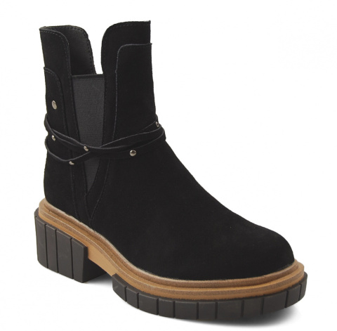 Filippo DBT4209 czarne skórzane botki