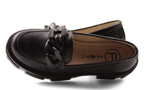 Filippo DP3221/23 czarne skórzane półbuty Filippo DP3221/23 czarne skórzane półbuty