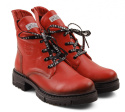 Lee Cooper LCJ-22-50-1496LA czerwone skórzane trapery