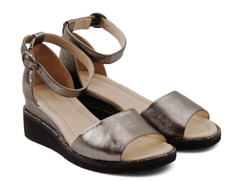 Boccato 004.1071 srebrne skórzane sandały Boccato 004.1071 srebrne skórzane sandały