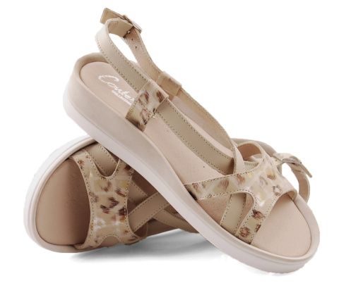 Contes 610 beżowe skórzane sandały Contes 610 beżowe skórzane sandały