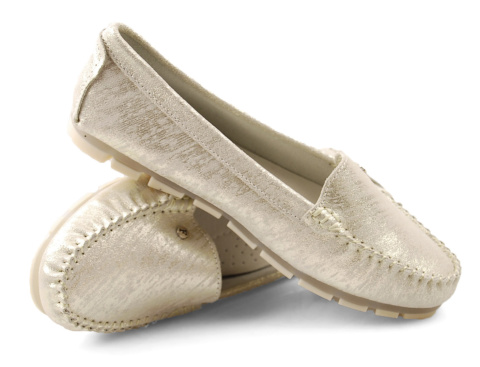 Filippo DP2037/23 złote skórzane mokasyny Filippo DP2037/23 złote skórzane mokasyny