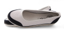 Filippo DP4524 biało-granatowe skórzane baleriny