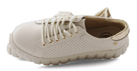 Filippo DP4535 beżowe skórzane sneakersy Filippo DP4535 beżowe skórzane sneakersy