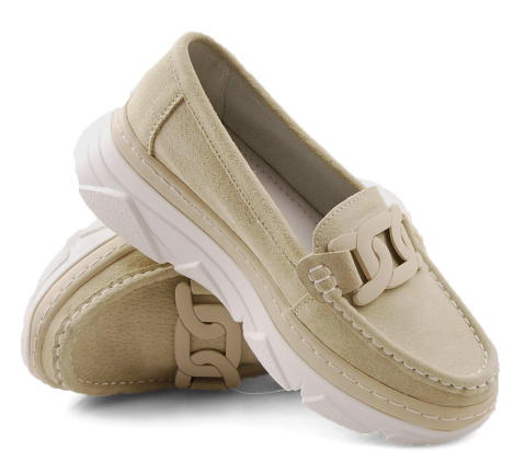 Filippo DP4552 beżowe skórzane półbuty Filippo DP4552 beżowe skórzane półbuty