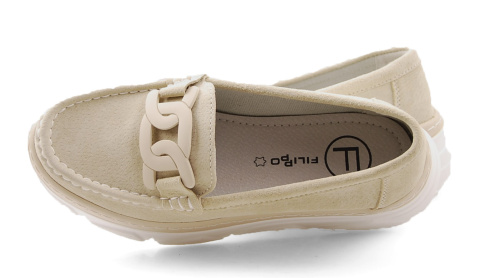 Filippo DP4552 beżowe skórzane półbuty Filippo DP4552 beżowe skórzane półbuty