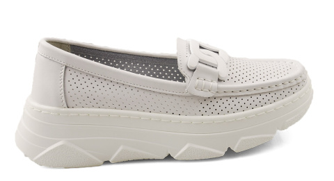 Filippo DP4552 białe skórzane półbuty