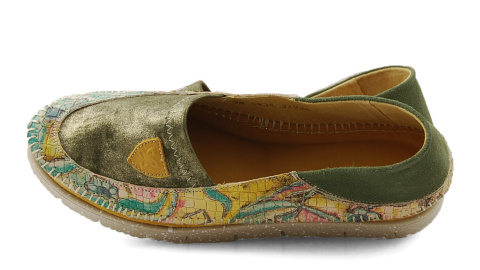 Maciejka 05434 zielone skórzane półbuty